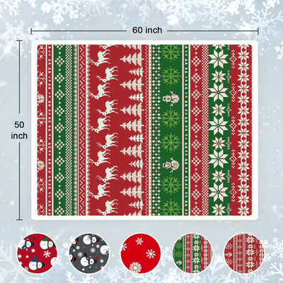 Inspire Curations Red Sherpa Christmas Flannel Throw Blanket 1 150x200cm