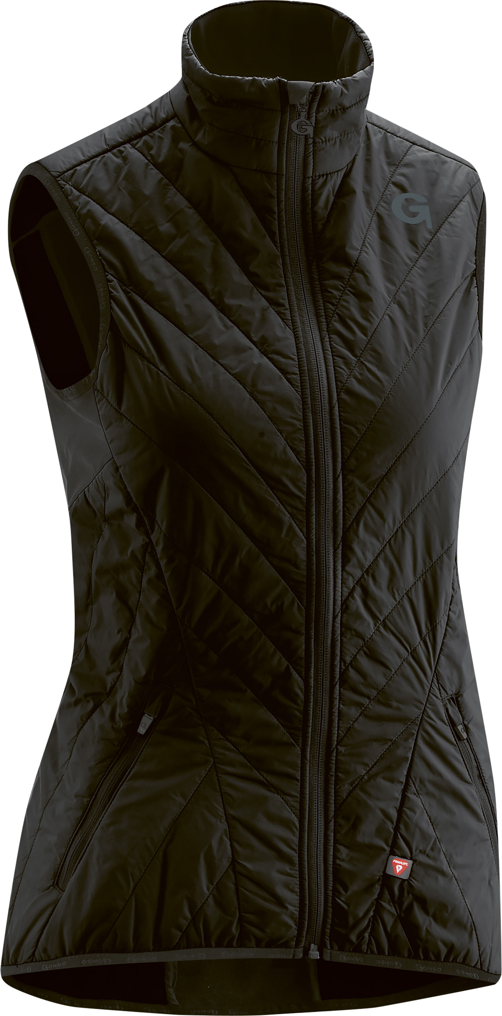 Funktionsweste GONSO "Peneda", Damen, Gr. 38, schwarz, 100% Polyamid, Westen Funktionsweste, Hohe Wärmeisolation, wasserabweisende Ausrüstung schwarz 38