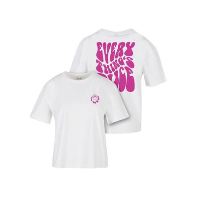 T-Shirt MISS TEE "Miss Tee Damen Everything's Nice Tee", Damen, Gr. 4XL, weiß, 100% Baumwolle, unifarben, normal, Rundhals, Shirts T-Shirt