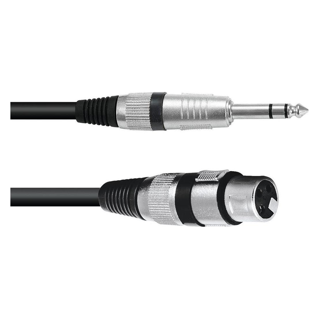 Omnitronic Adapterkabel XLR(F)/Klinke stereo 0,9m sw (0.90 m, XLR Kabel) (30225180)