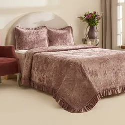 Karaca Audrey Tagesdecke, Einzelbett, Rose
