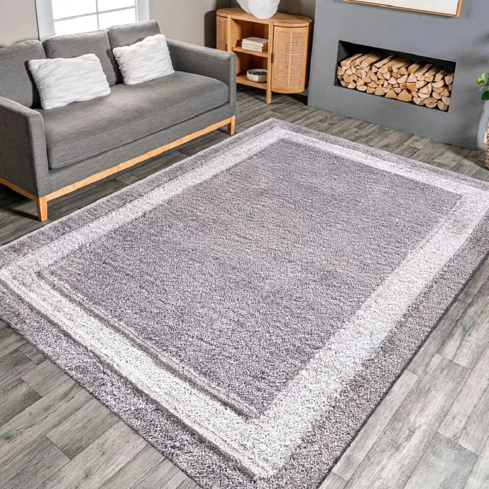 Metro Rectangle Geometric Dhurrie Indoor / Outdoor Grey Rectangle 120 x 170 cm