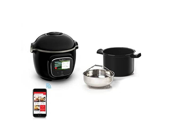 Moulinex - Cookeo Touch Wifi Multicuiseur intelligent - 6 L - Noir Multicuiseur intelligent connecté - Écran tactile - 250 recettes intégrées - 13 modes de cuisson - 6 personnes