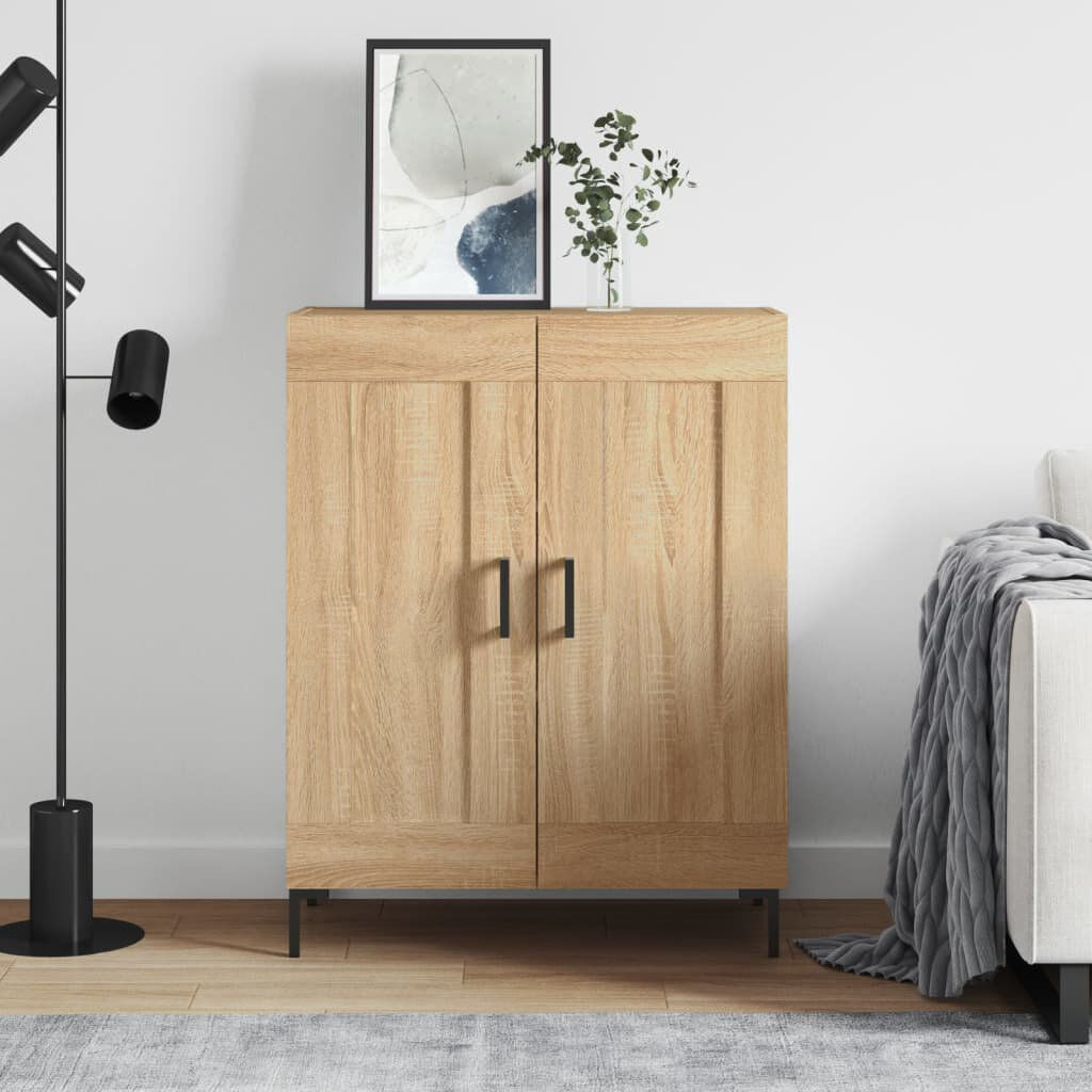 Borough Wharf Youenn 69.5cm Sideboard Sonoma Oak 90cm H X 69.5cm W X 34cm D