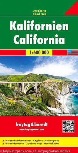 Carte routière - Californie   Freytag & Berndt