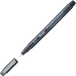 Pentel Fineliner Pointliner, S20P-1A, Strichbreite 0,1 mm, schwarz