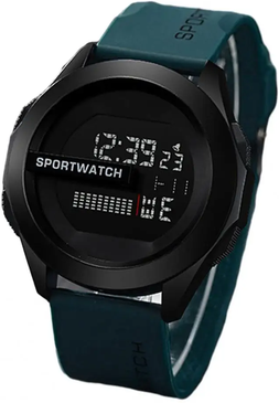 Friendly Fresh Finds Mens Waterproof Sports LED Digital Watch Multifunction Fitness Watch With Alarm, Clock & Timer. dark Blue