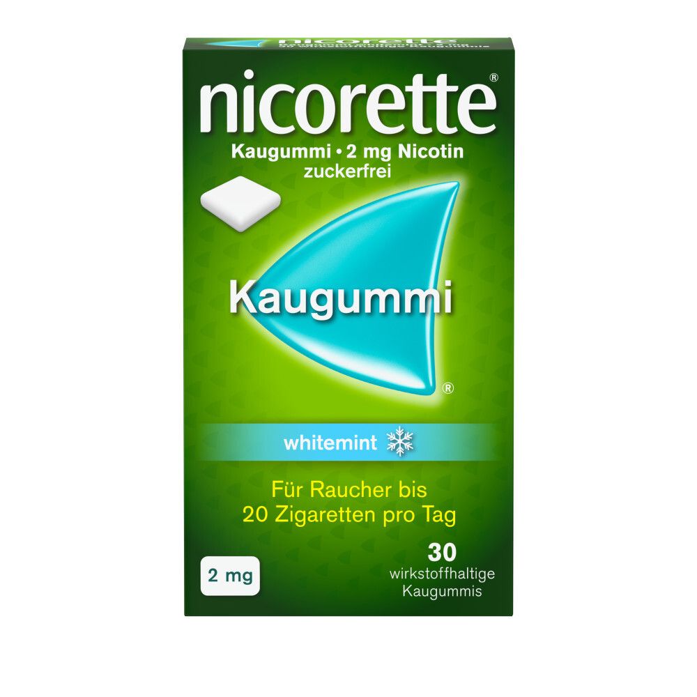 Nicorette Kaugummi 2 mg whitemint 30 St