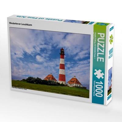 CALVENDO Puzzle Westerhever Leuchtturm | 1000 Teile Lege-Größe 64x48cm Foto-Puzzle für glückliche Stunden