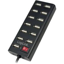 LogiLink UA0126 USB-Hub 13 Port USB-A USB 2.0 480 MBit/s Schwarz UA0126