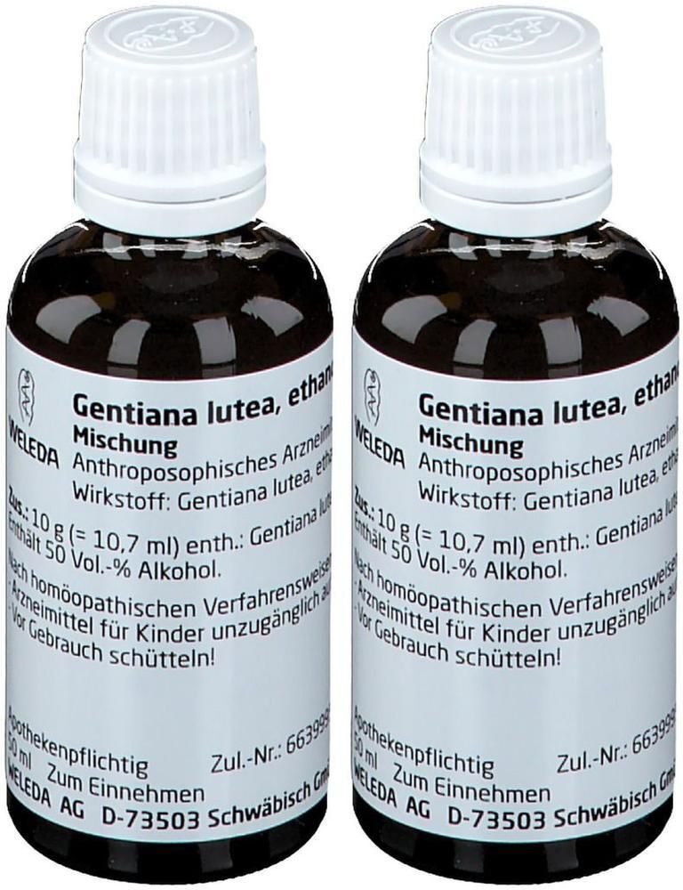 Weleda Gentiana Lutea 5% Mischung 2x 2x50 ml