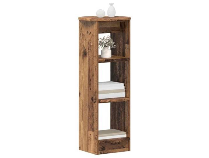 KTHLBRH Seitlicher Schrank aus altem Holz, 40 x 40 x 100 cm Robustes Holz, 3 Etagen, minimalistisches Design, für Wohnzimmer oder Esszimmer