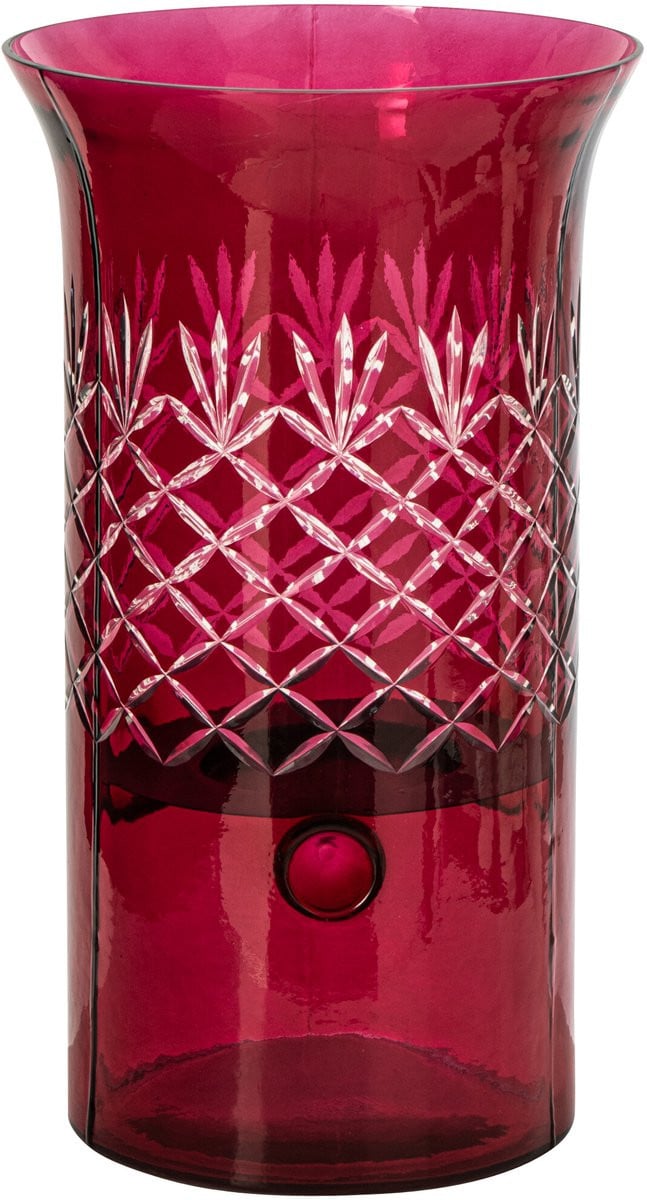 J-Line Kandelaar glas donkerroze small
