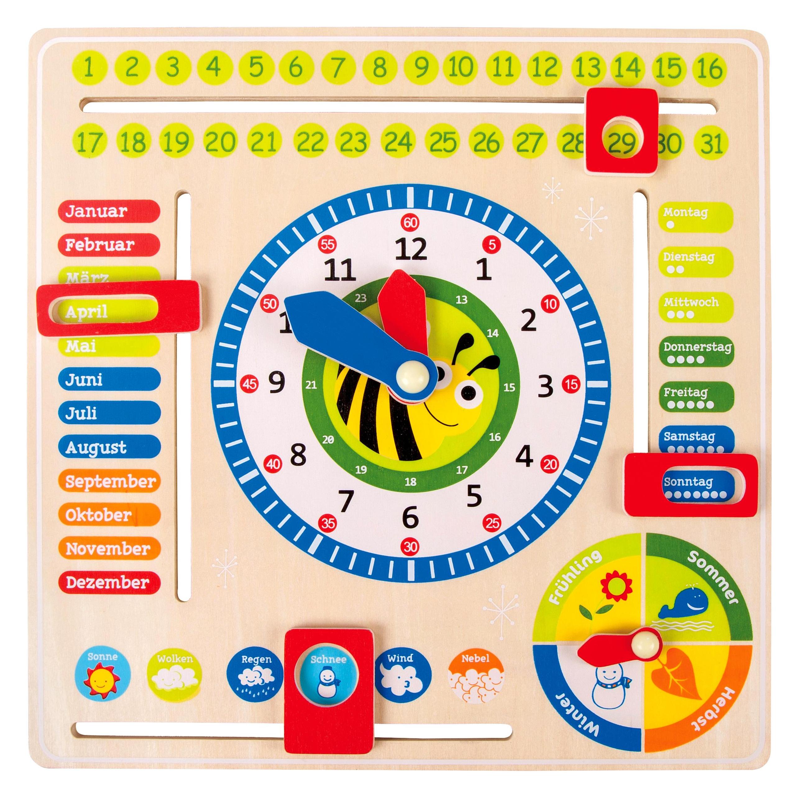 small foot Lerntafel Datum, Uhr- Jahreszeiten (Deutsch) (4765)