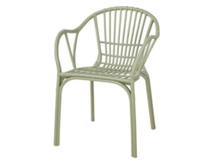 Fauteuil jardin en polypropylène vert 57x49x78cm