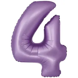 XL Folienballon lavendel Zahl 4