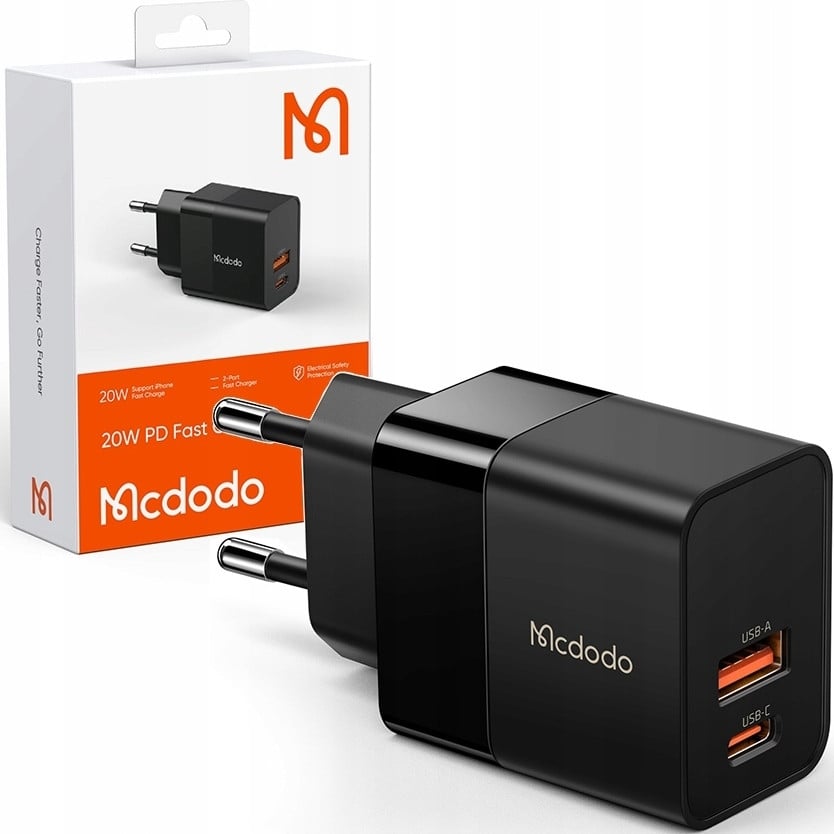 McDodo CH-1951 Snellader 20W met USB-A en USB-C, PD en QC ondersteuning