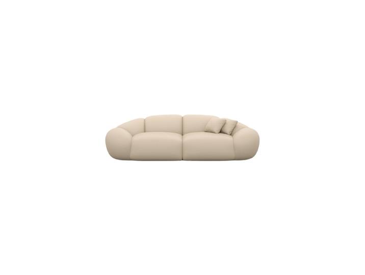 3-Sitzer Design Echtleder Sofa „Arden“ Echtleder Beige BLOOMINGLOFT Collection