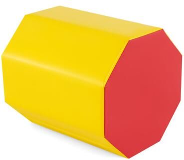 Costway 24.5 Inch x 24.5 Inch Octagon Gymnastics Mat with Waterproof Zippered Cover-Yellow