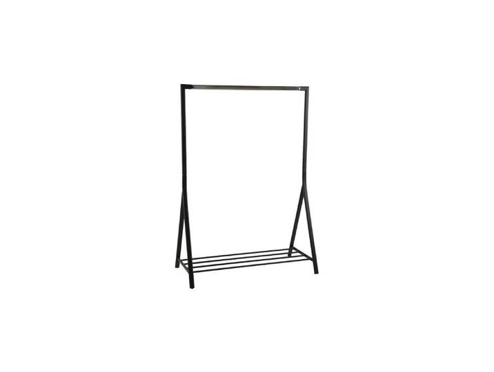 Garderobenständer AC DESIGN Brent , schwarz, B:117cm H:165cm T:59cm, Stahl, Garderobenständer, Garderobenständer