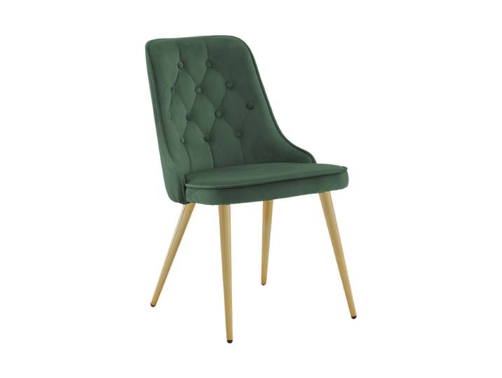 Design Esszimmerstuhl „Velvet deluxe“ Samt Smaragdgrün / Gold VE DESIGN
