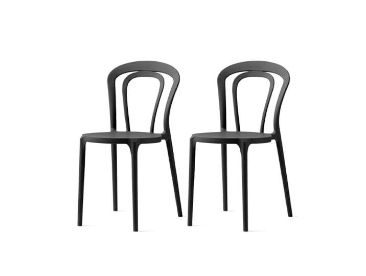 Connubia, 2 Stühle CAFFÉ Polypropylen schwarz matt