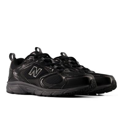 Sneaker NEW BALANCE "408", Damen, Gr. 38, schwarz (schwarz, slate grau), Synthetik, Textil, Schuhe Sneaker, inspiriert vom Design des New Balance 530 und 740