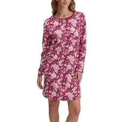 Calida Sweet Dreams Long Sleeve Nightdress Weinrot Baumwolle Medium Damen