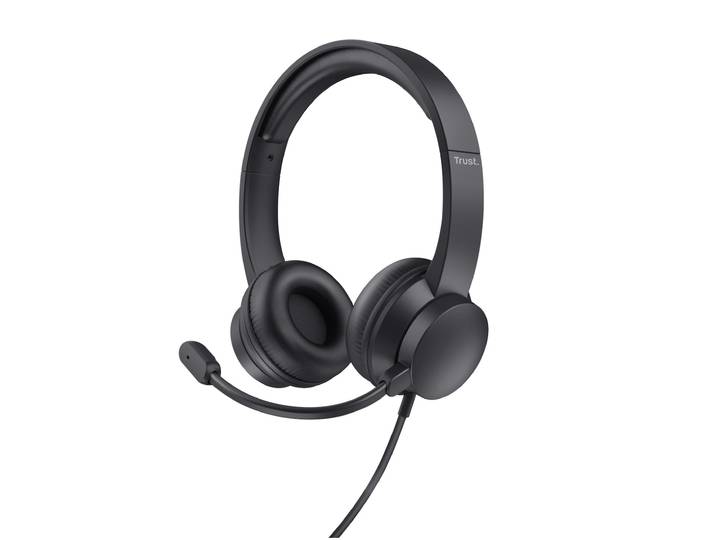 Trust HS-150 Analoge PC Headset Headset Zwart