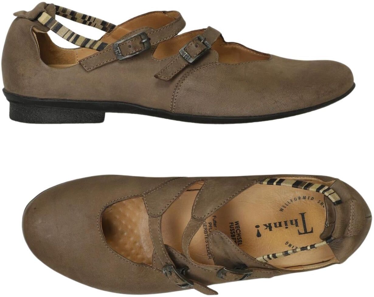 Think! Damen Halbschuh, Braun, Gr. EU 38, Leder - Second Hand