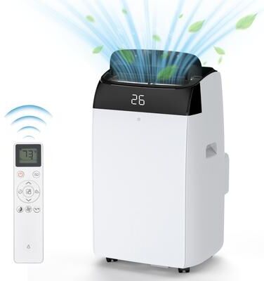 Garvee Powerful Dual Motor 12,000 BTU Portable Air Conditioner Cooling, Fan & Dehumidifier with Remote