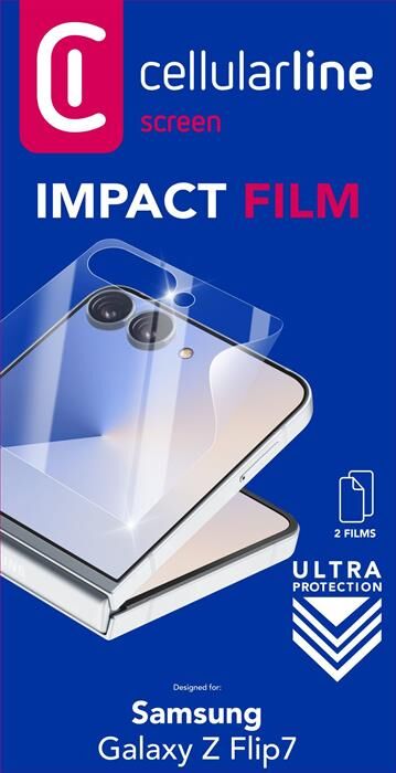 Cellular Line Pellicola Impact Film Per Galaxy Z Flip7-trasparente