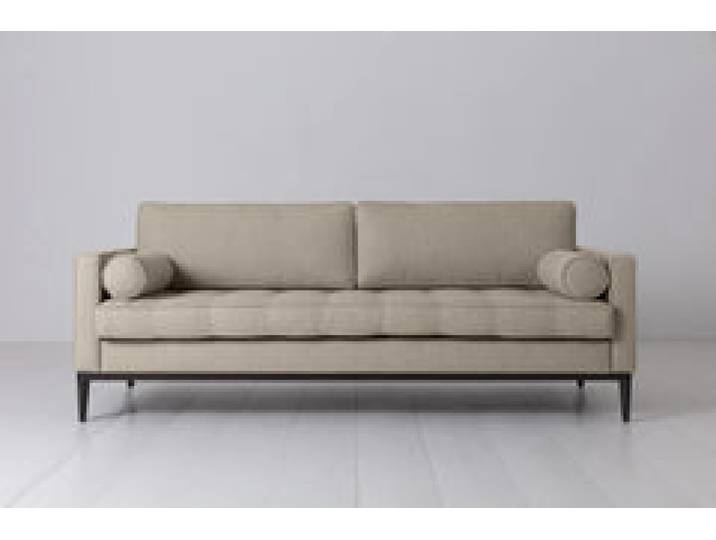 Model 02 Dreisitzer-Schlafsofa , Steingrau