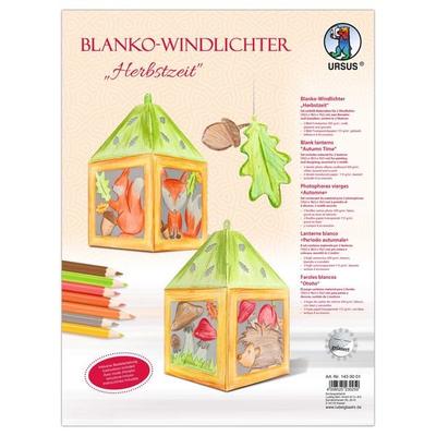 URSUS Dekorationsartikel Blanko-Windlichter, Herbstzeit