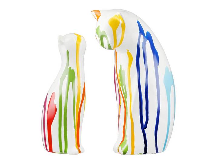 Skulptur Katze Colori Multicolor