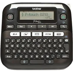 Brother Etiqueteuse Bureautique Pt-D210 Clavier Azerty, Beschriftungsgerät, Gelb, Grau, Weiss, Schwarz