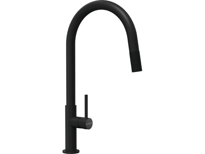Küchenarmatur SCHOCK Talia , schwarz, B:21cm H:39,8cm Ø:4,5cm, Edelstahl, Armaturen, Küchenarmatur