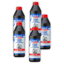 5x Getriebeöl LIQUI MOLY 1020 (GL4) SAE 80W GL-4 Schaltgetriebe Getriebe Öl 1 Liter