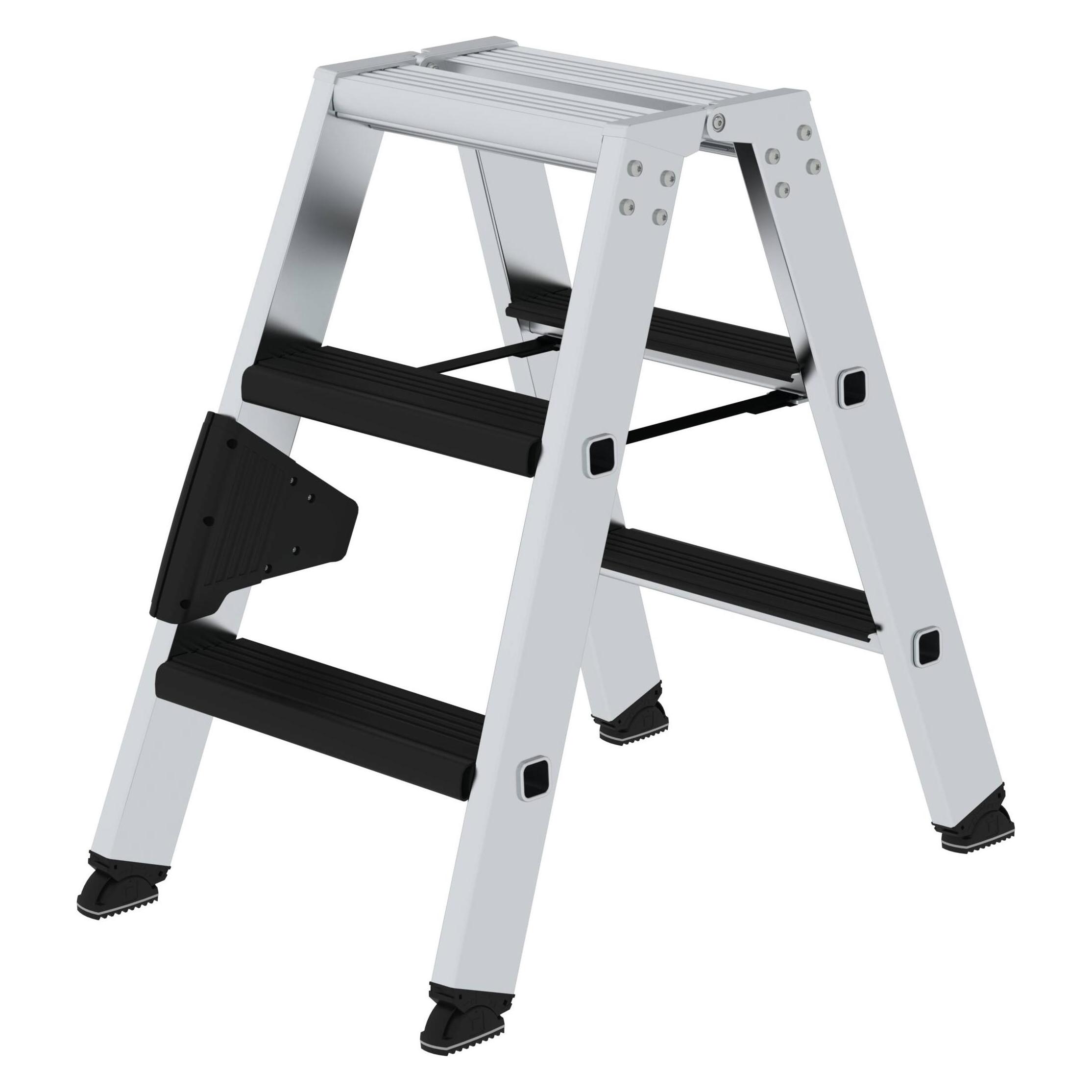 Munk Stufen-Stehleiter beidseitig begehbar mit clip-step relax 2x3 Stufen (Stehleiter) (042206)