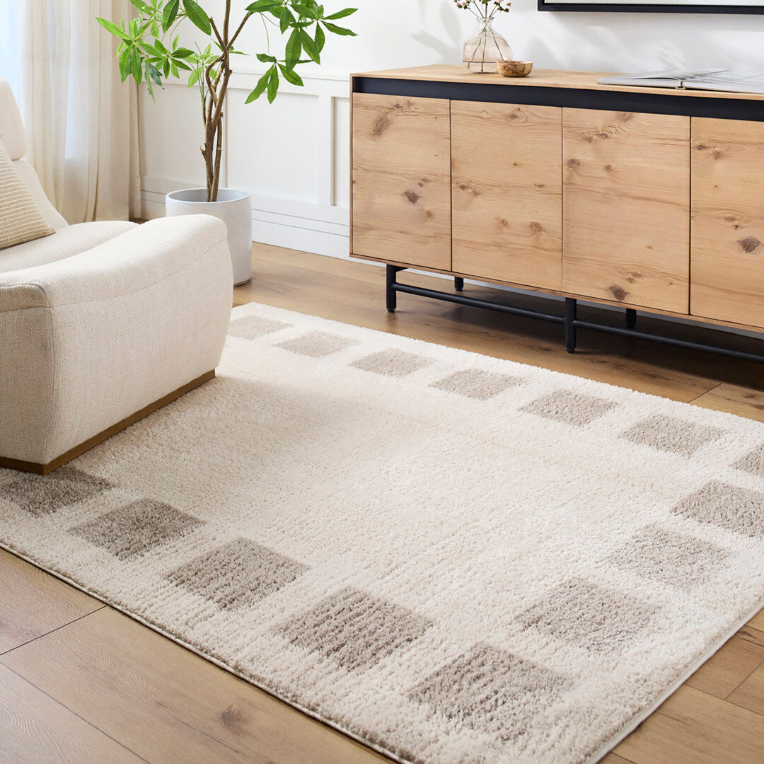 Metro Machine Washable Shaggy Boho Medium Grey Area Rug Light Beige;Medium Gray Rectangle 200 x 275cm