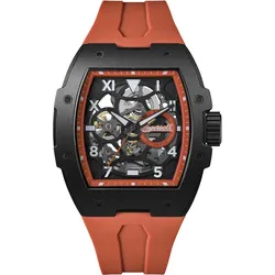 INGERSOLL - THE PLAY - schwarz - orange - skelettiert / 45 MM