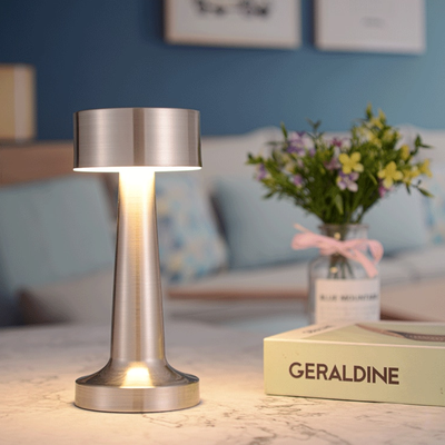 HomeDecorAndMore LLC Touch sensitive Rechargeable LED Table Lamp Silver