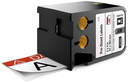 Dymo XTL 1868716 etiquetas blancas con encabezado rojo 51x102mm