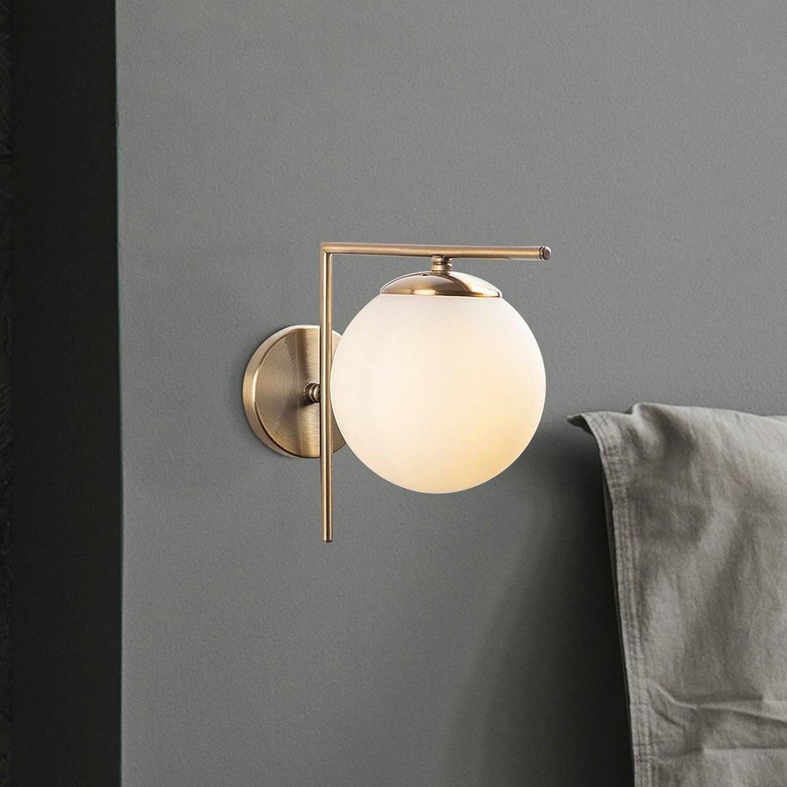 Wandlampe 7141-Antique Opviq, dimmbar, bronze / altmessing, für Wohn- / Esszimmer, Glas, Wandleuchte, Wandlampe Innen