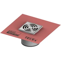 Tece drainpoint S Rostrahmen Kst,100x100, inkl. Rost, angebrachte Dichtmanschette, 3660020 3660020
