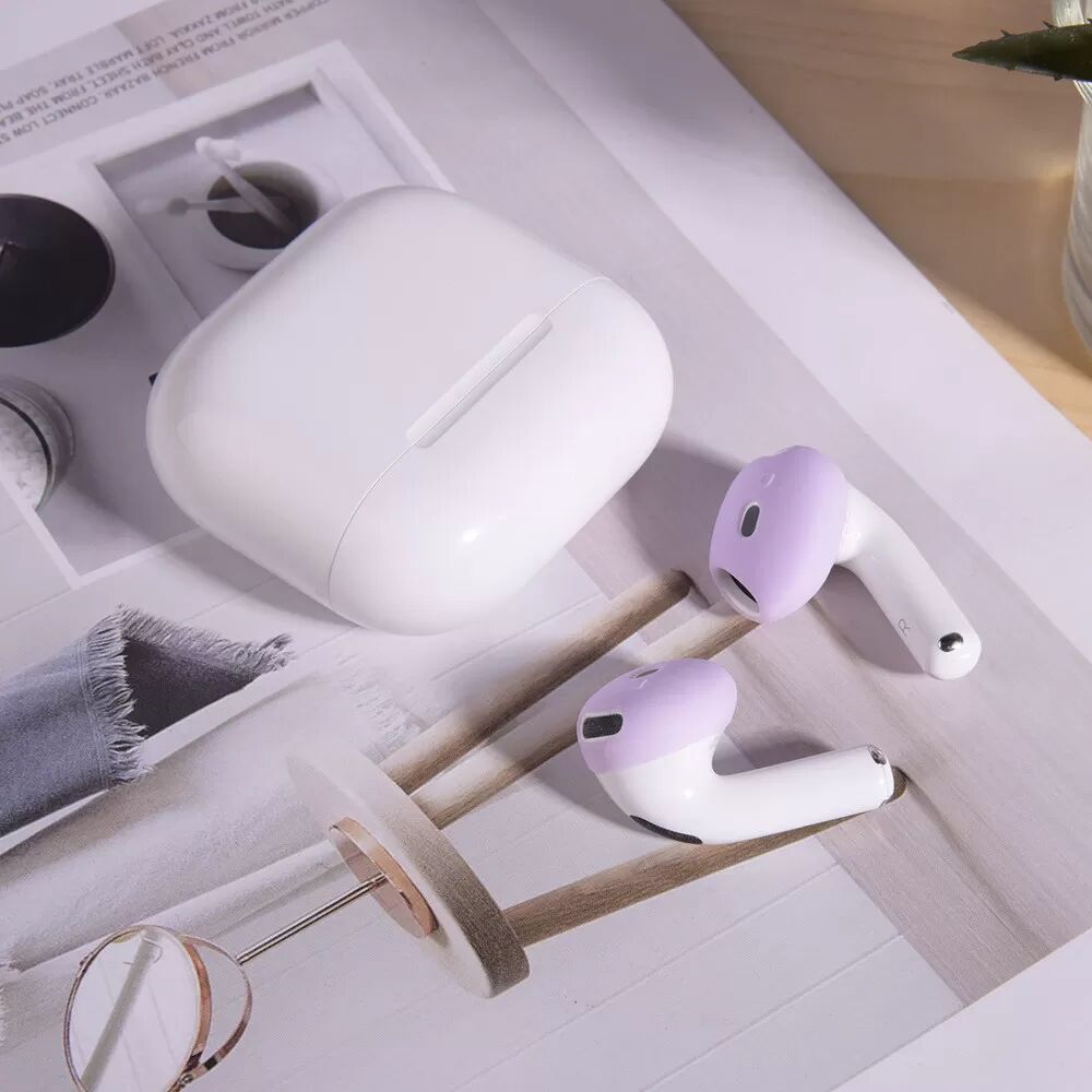 INF AirPods 4 Silikon Ohrstöpsel – 2 Paar: Komfort, Halt & Schutz Weiß