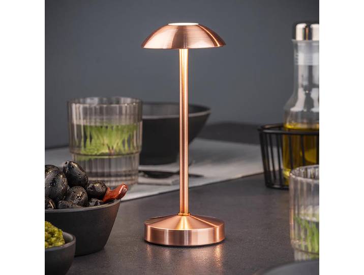 Lampe de table Ø 8cm Cuivre/Cuivre Matériau : Métal Surface en métal : Gnisé Type de métal : Acier LED Module LED