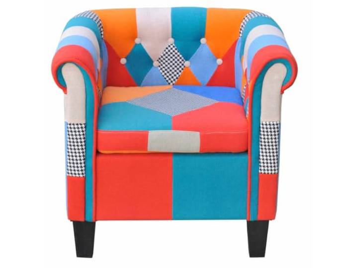 Sessel mit Patchwork-Design Stoff Sperrholzgestell,Schaumstoffpolsterung,ergonomisch,farbenfroh,max. 110 kg pro Sitzplatz