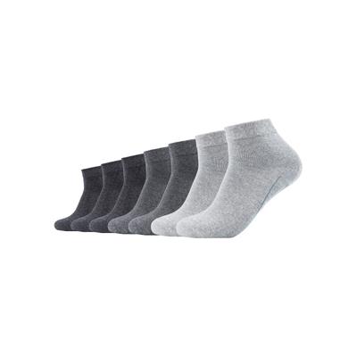 Kurzsocken CAMANO "ca-soft", Damen, Gr. 35-38, grau (grautöne, meliert), Baumwollmischung, meliert, normal, Socken, mit hohem Baumwollanteil