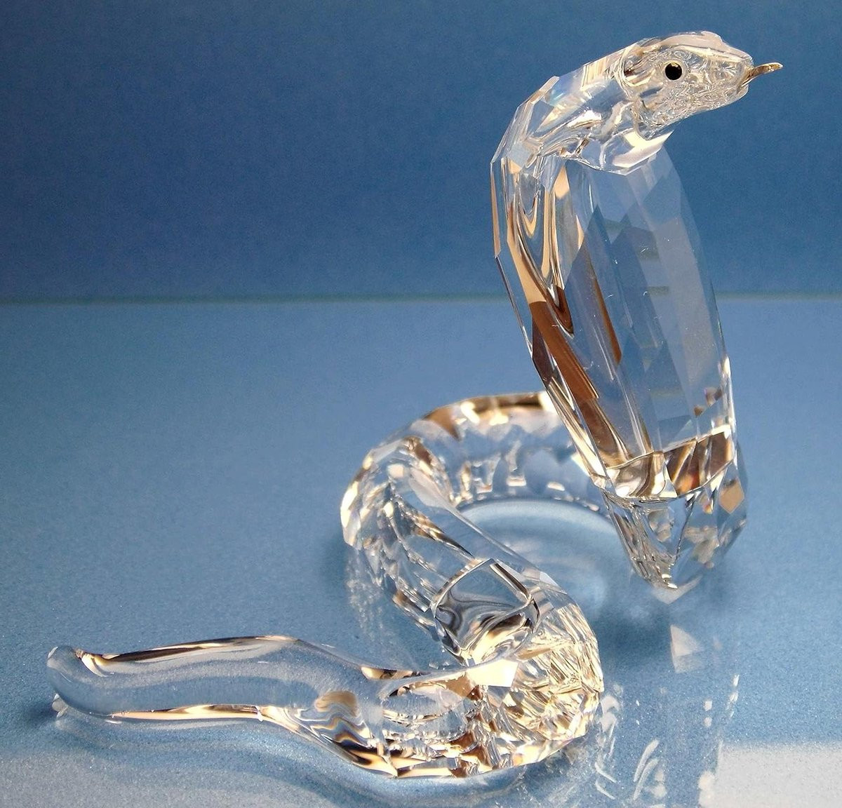 Sierfiguur Cobra - Helder Kristal Beeldje voor Decoratie